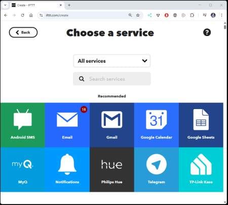 IFTTT - create air-Q Applet - Step 9