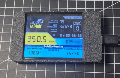 NerdMiner mit 350kH/s