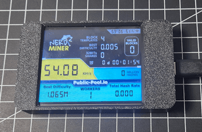 NerdMiner mit 54kH/s