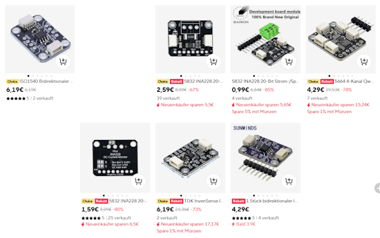 Qwiic Sensoren auf Aliexpress