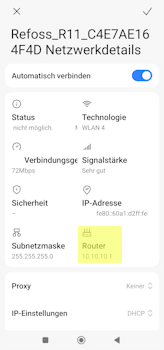 Refoss R11 - Einrichten über AccessPoint - Step2