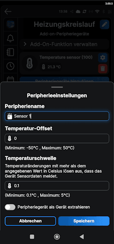 Einrichten DS18B20 Sensor über Shelly AddOn am Shelly Plus 1 - Step8