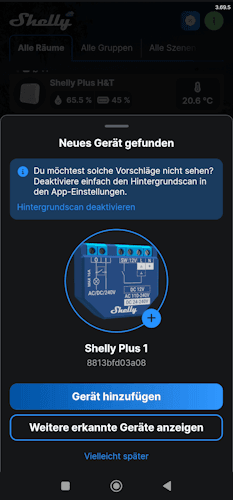 Einrichten Shelly Plus 1 - Step1