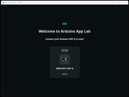 Arduino App Lab - Arduino UNO Q - erkannt