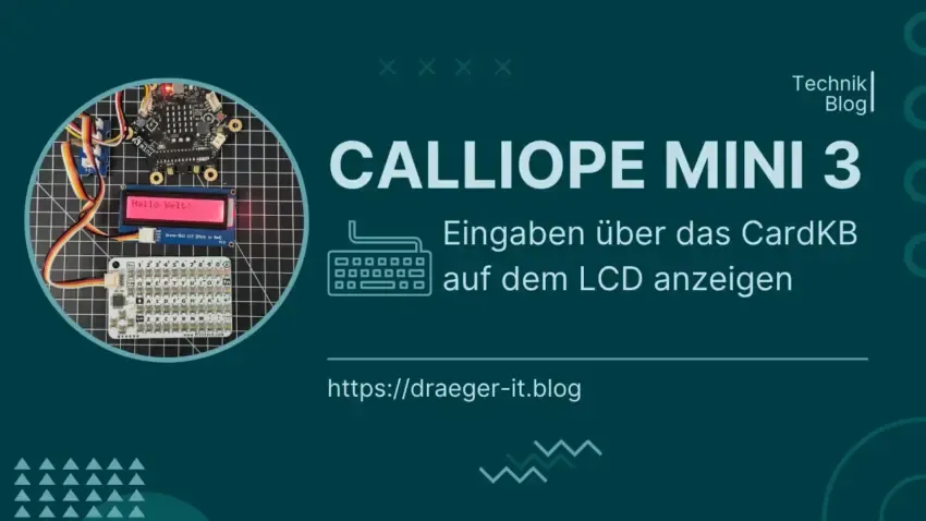 Calliope Mini 3 - Tutorials - M5Stack CardKB Unit am Calliope mit LC Display