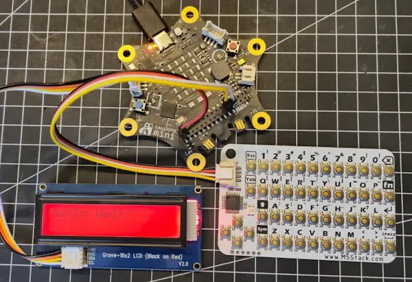 Schaltung - Calliope Mini 3 mit LC Display und CardKB über Pinleiste