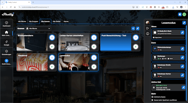 Shelly Control - Szene - Lesemodus