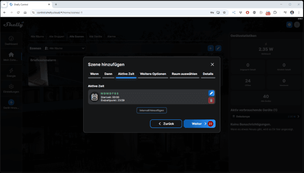 Shelly Push Benachrichtigung - Szene - Step13