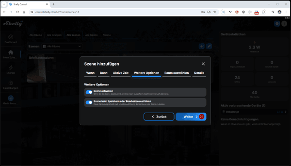 Shelly Push Benachrichtigung - Szene - Step14