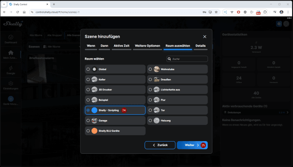 Shelly Push Benachrichtigung - Szene - Step15