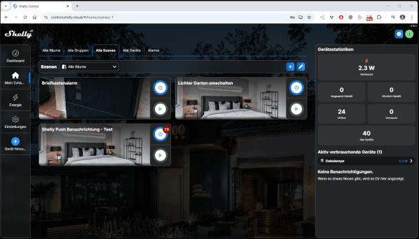 Shelly Push Benachrichtigung - Szene - Step17
