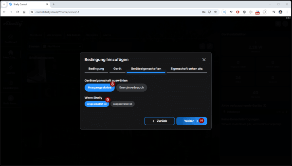 Shelly Push Benachrichtigung - Szene - Step5