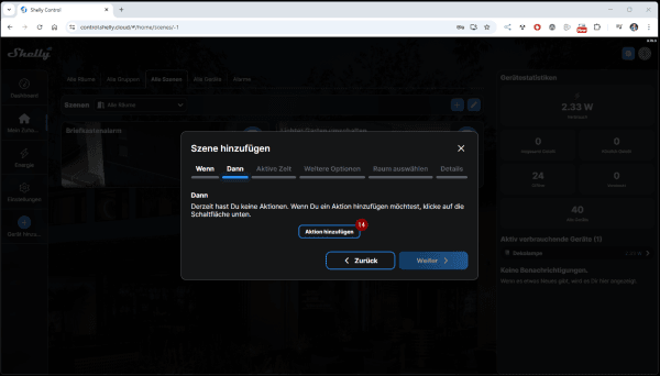 Shelly Push Benachrichtigung - Szene - Step8