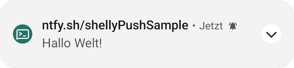 ntfy.sh - Push Benachrichtigung