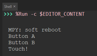 Ausgabe der Tasten in der Konsole in Thonny