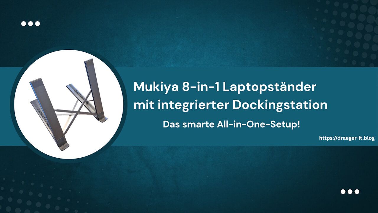 Mukiya 8-in-1 Laptopständer mit integrierter Dockingstation – das smarte All-in-One-Setup!