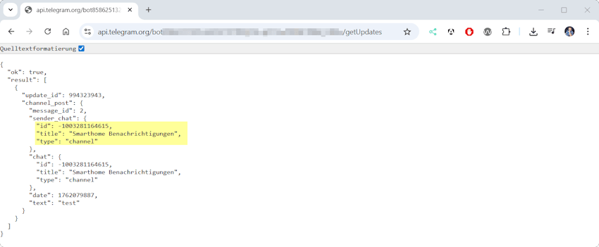 Telegram - Channel ID ermitteln