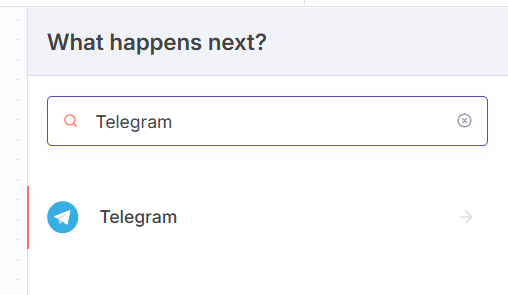 n8n - add Telegram Node - Step 1