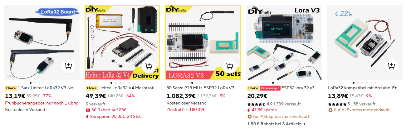 Aliexpress - LoRa32 v3 Mikrocontroller Sets
