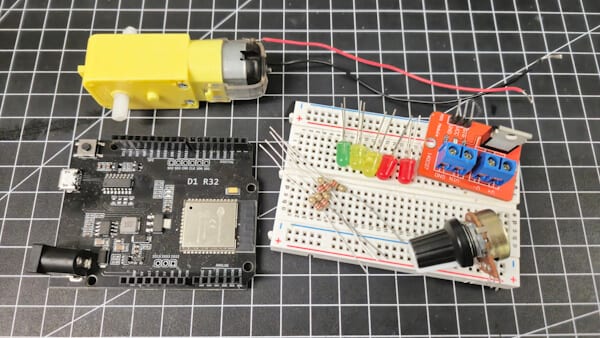 Bauteile - DC-Motor mit Drehpoti am ESP32 steuern
