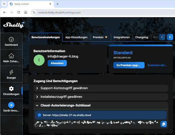 Shelly Cloud Auth-Key