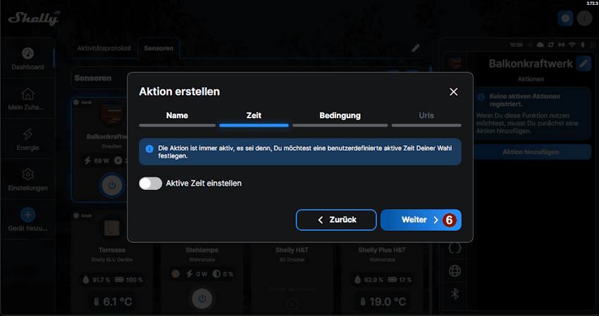 Shelly Controll - Add Action - Step3