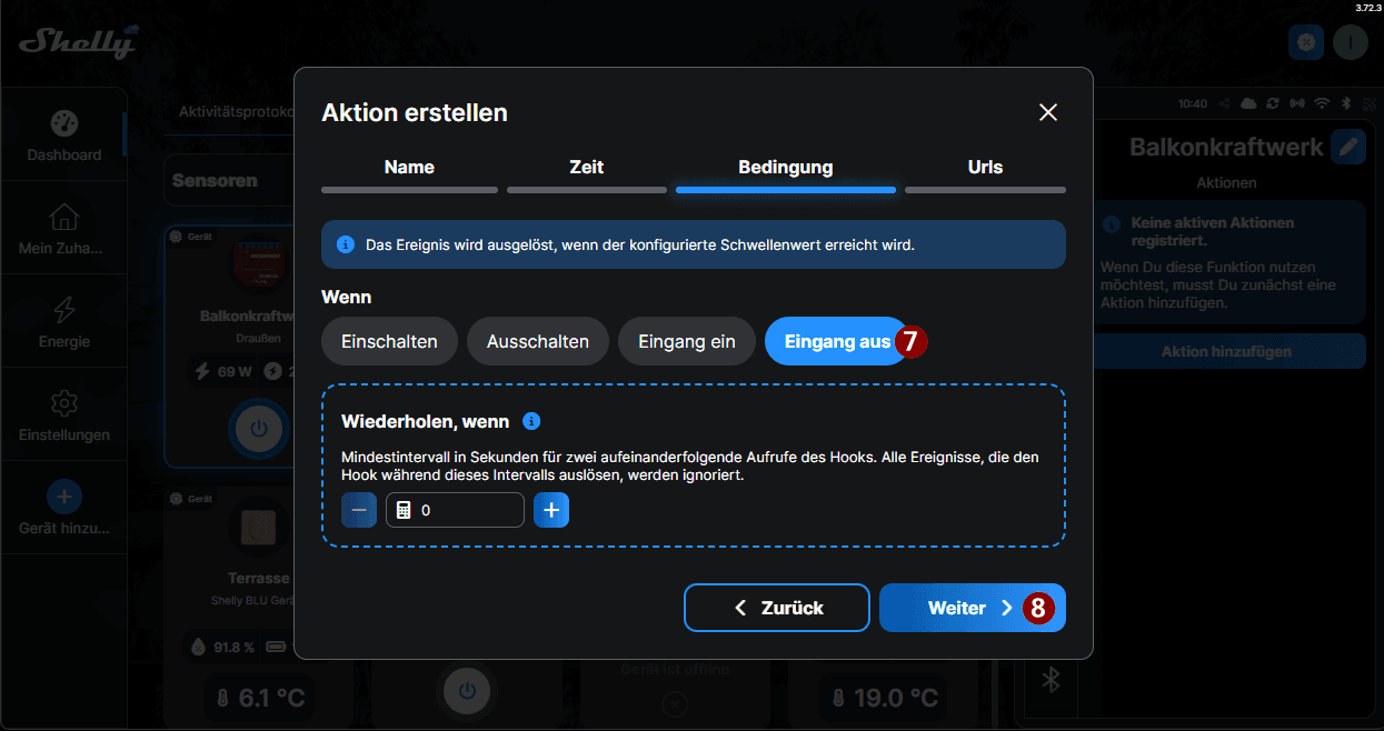 Shelly Controll - Add Action - Step4