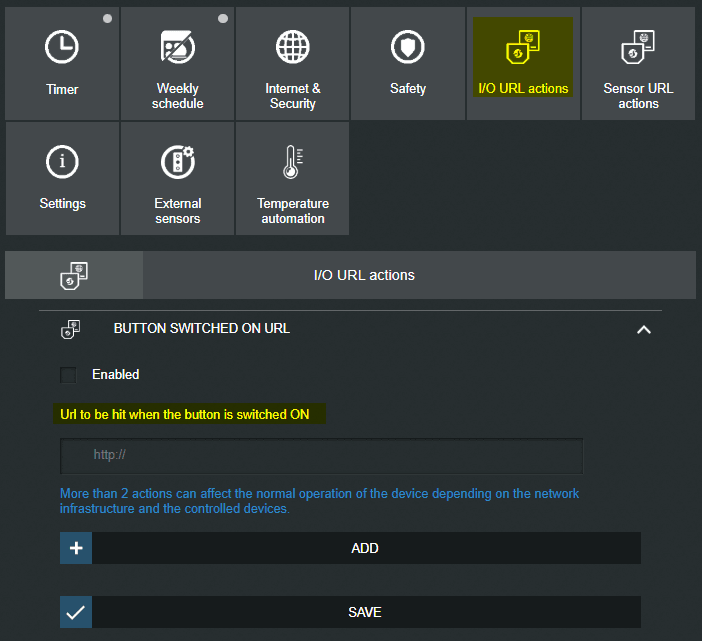 Shelly Gen1 alt - Actions