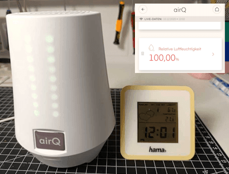 air-Q Radon - Fehler bei der rel. Luftfeuchtigkeit