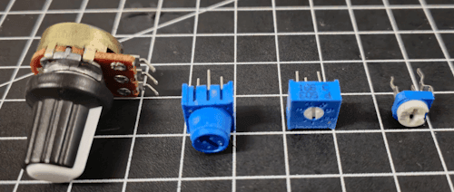 verschiedene Drehpotentiometer