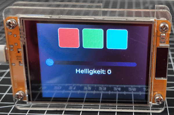 CYD - Buttons und Slider für RGB LED