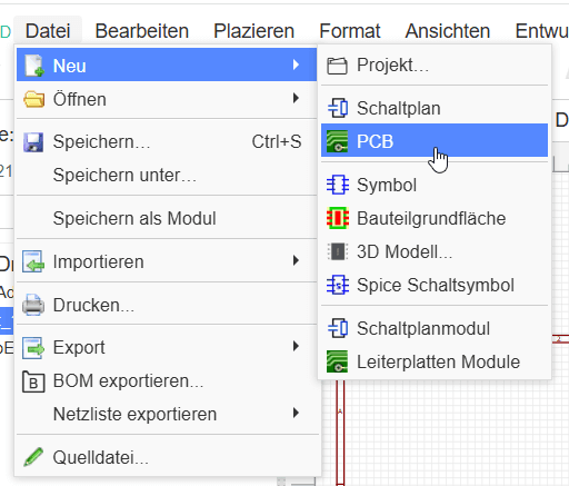 EasyEDA - PCB Layout hinzufügen
