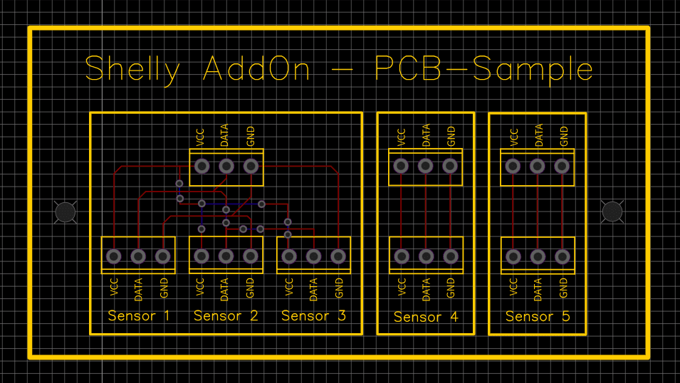 EasyEDA - ShellyAddOn - PCB sample