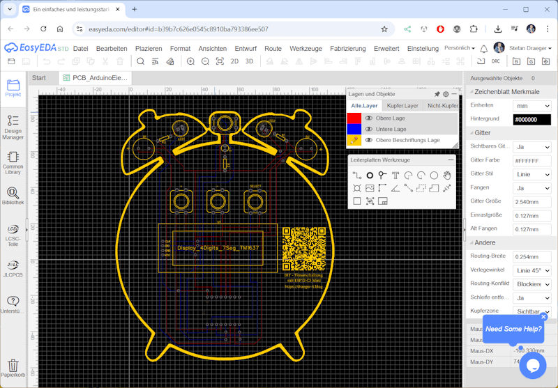EasyEDA mit Projekt - Timer
