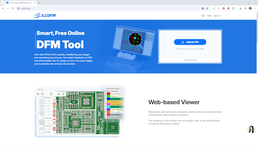 JLCDFM Tool - Upload der Gerber Datei