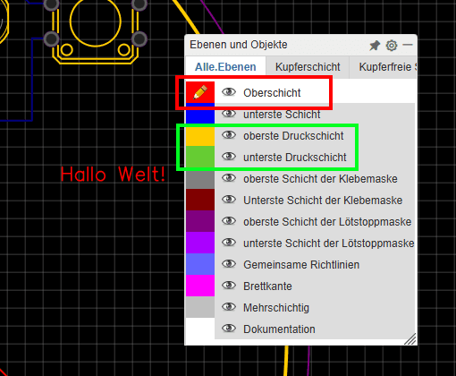 PCB Fehler - Text auf falschem Layer