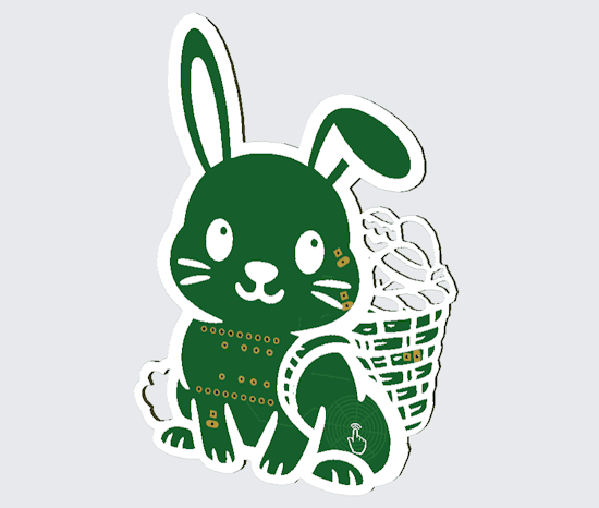 PCB Hase mit Cutouts