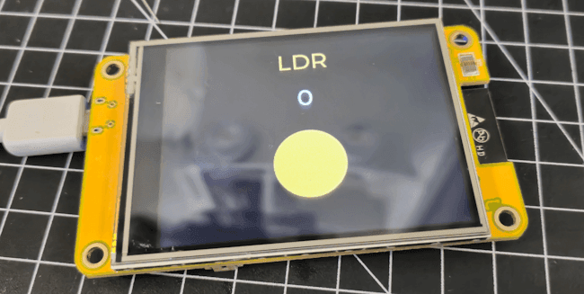 CYD - Anzeige des Wertes vom LDR auf dem Display