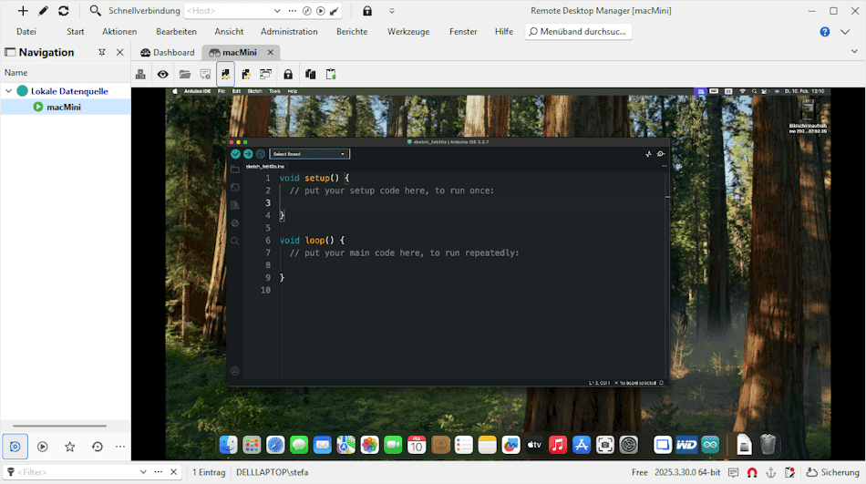 Remote Desktop Manager - Verbindung zu mac Mini