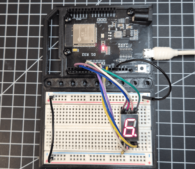 Wemos D1 R32 mit 7 Segmentanzeige