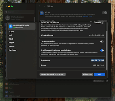 macOS - IP-Adresse ermitteln Step 3