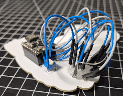 programmierbarer Osterhase - LEDs fixiert