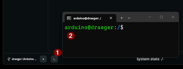 Arduino App Lab - Benutzernamen ermitteln