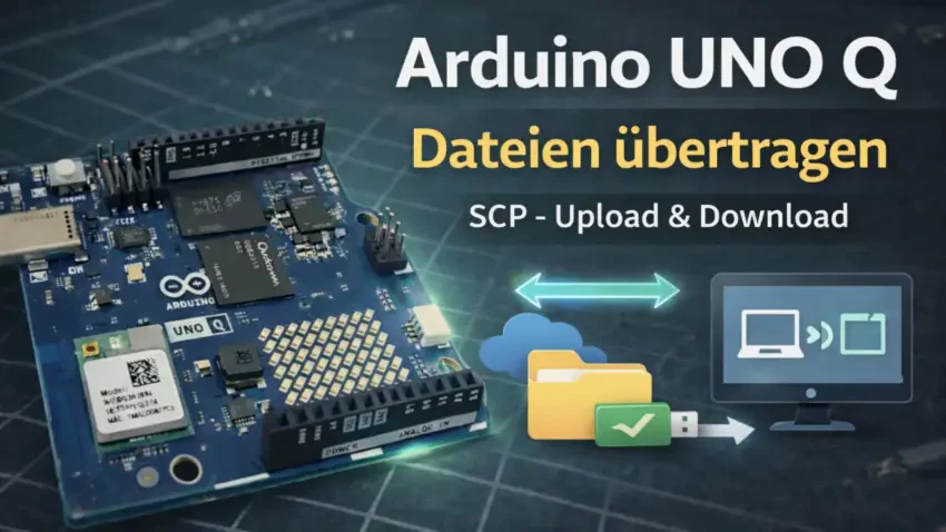 Arduino UNO Q Dateien per USB oder Netzwerk auf den PC übertragen