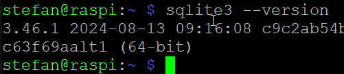 Ausgabe SQLite Versionsnummer
