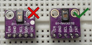 MAX3010x und MAX30102 Sensor - Vergleich