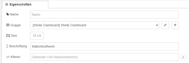 Node-RED - Diagramm konfigurieren - Step 1 - Gruppe und Titel