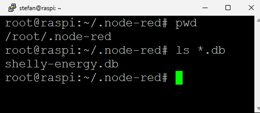 Pfad zur SQLite Datenbank auf dem Raspberry Pi
