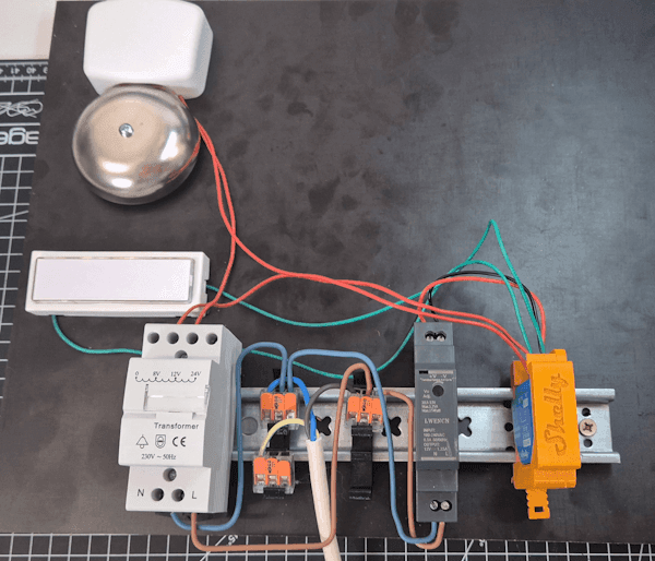 Schaltung - Klingelanlage mit Shelly - fertig aufgebaut