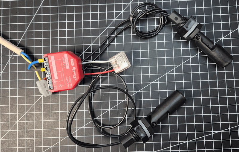 Schwimmschalter am Shelly Plus 1PM mit AddOn